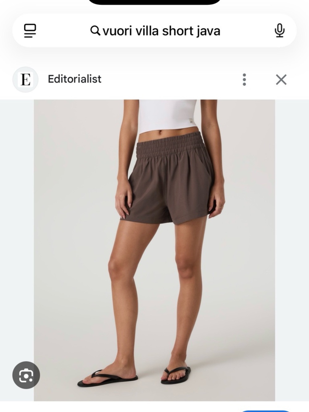 Vuori Villa Short in Java Brown - Elastic Waist Athletic Shorts